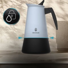 Cafetiere italienne - CECOTEC - Piccolina 600 Blue - 6 tasses - 300 ml