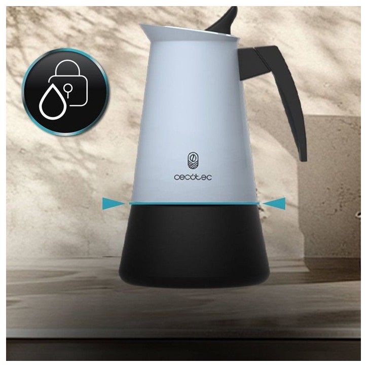 Cafetiere italienne - CECOTEC - Piccolina 600 Blue - 6 tasses - 300 ml - Compatible induction