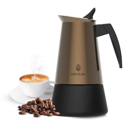 Cafetiere italienne - CECOTEC - Piccolina 600 Gold - 6 tasses - 300 ml - Compatible induction