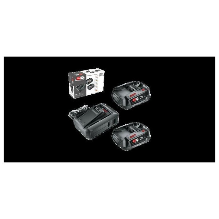Starter Set 18V - BOSCH VERT - 2 batteries 18V 2,5 Ah + chargeur - 1600A031T5