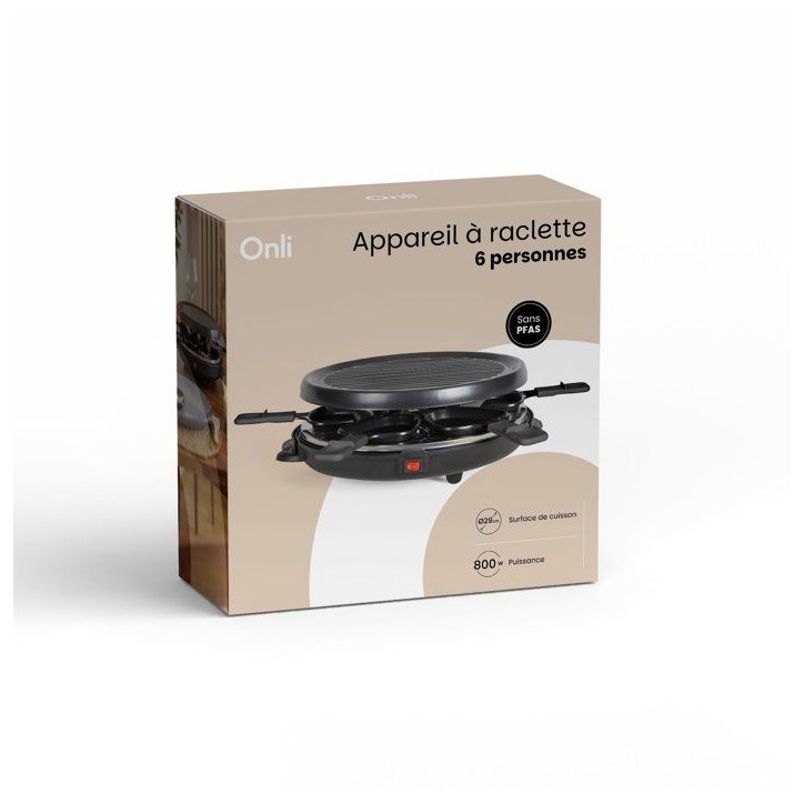 Raclette - ONLI - ON1020N - 6 personnes - grill