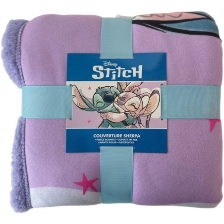 Plaid Sherpa - DISNEY STITCH - Stitch & Angel Câlin - 100 x 150 cm