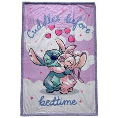 Plaid Sherpa - DISNEY STITCH - Stitch & Angel Câlin - 100 x 150 cm