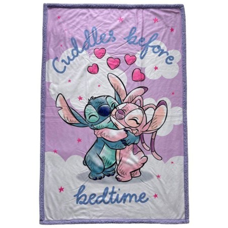 Plaid Sherpa - DISNEY STITCH - Stitch & Angel Câlin - 100 x 150 cm