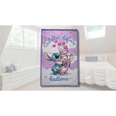 Plaid Sherpa - DISNEY STITCH - Stitch & Angel Câlin - 100 x 150 cm