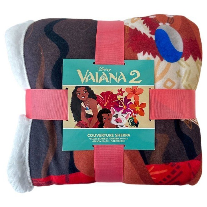 Plaid Sherpa - DISNEY VAIANA - Soeurs de l'océan - 100 x 150 cm