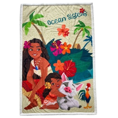 Plaid Sherpa - DISNEY VAIANA - Soeurs de l'océan - 100 x 150 cm