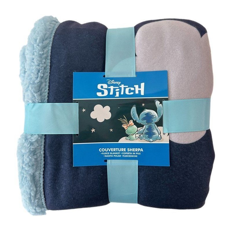 Plaid Sherpa - DISNEY STITCH - Good Night - 100 x 150 cm
