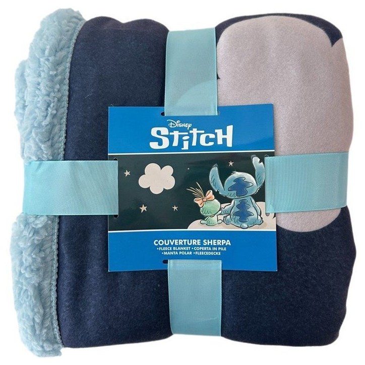 Plaid Sherpa - DISNEY STITCH - Good Night - 100 x 150 cm
