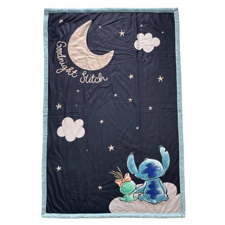 Plaid Sherpa - DISNEY STITCH - Good Night - 100 x 150 cm