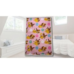 Plaid Sherpa - POKEMON - Pikachu Evoli Rotary - 100 x 150 cm