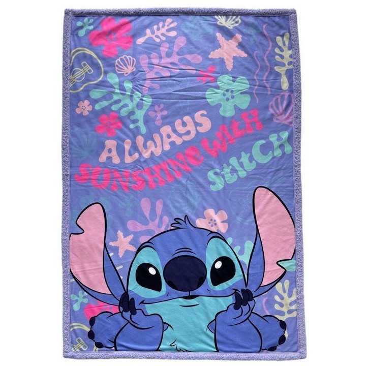 Plaid Sherpa - DISNEY STITCH - Always Sunshine - 100 x 150 cm