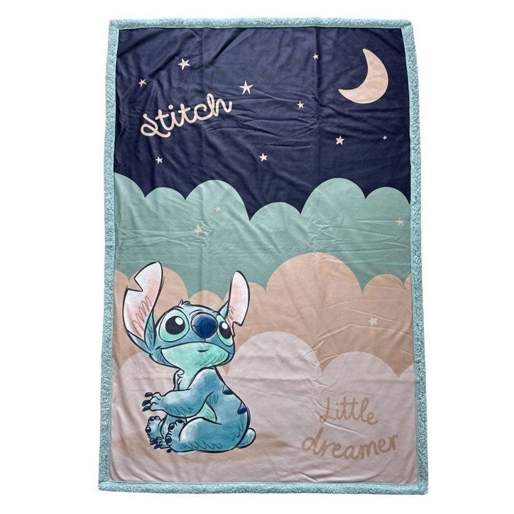 Plaid Sherpa - DISNEY STITCH - Little dreamer - 100 x 150 cm