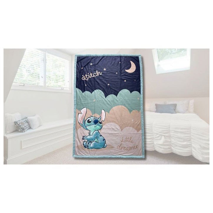 Plaid Sherpa - DISNEY STITCH - Little dreamer - 100 x 150 cm