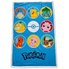 Plaid Sherpa - POKEMON - Pokedex - 100 x 150 cm