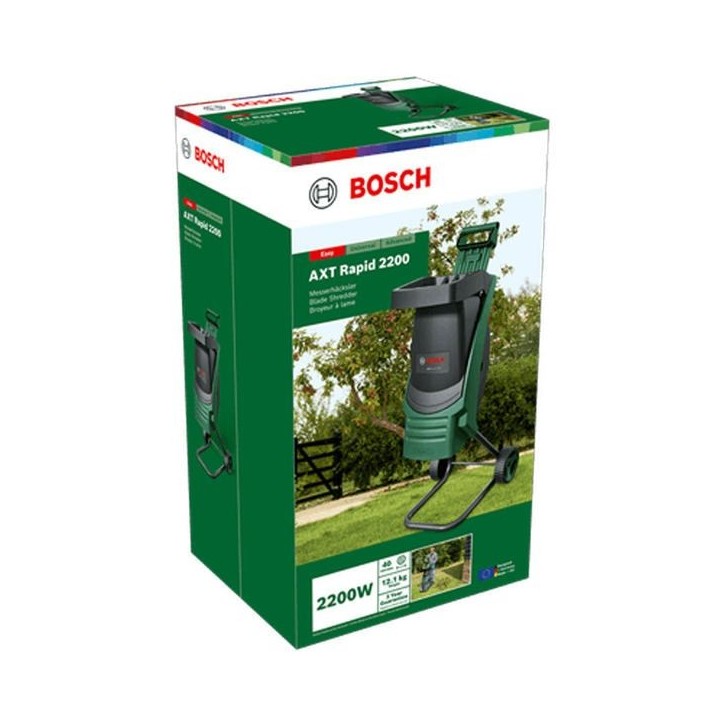 Broyeur de Vegetaux - AXT RAPID 2200 - branches jusqu'a 40 mm, filaire 2200W Broyeur de Vegetaux - AXT RAPID 2200 - branches jusqu'a 40 mm, filaire 2200W