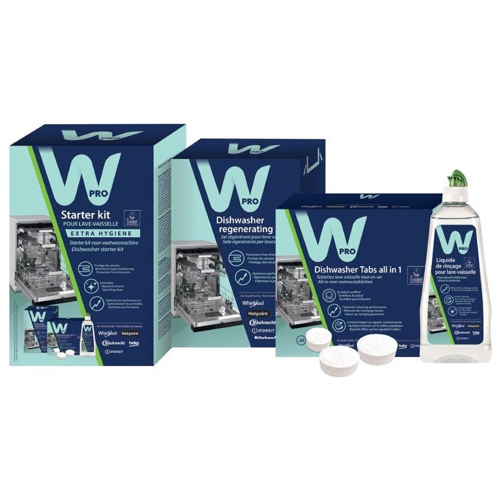 Kit démarrage lave-vaisselle - WPRO - KDW025 - Solution complete - 3 produits - Performance