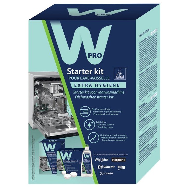 Kit démarrage lave-vaisselle - WPRO - KDW025 - Solution complete - 3 produits - Performance