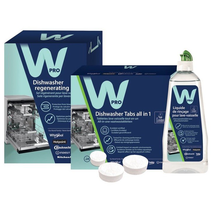 Kit démarrage lave-vaisselle - WPRO - KDW025 - Solution complete - 3 produits - Performance