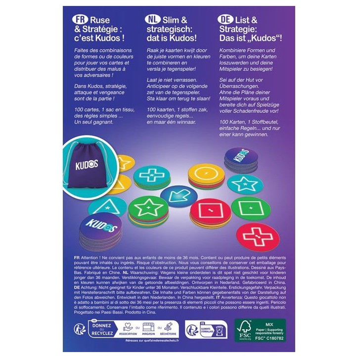 Kudos - Jeu de société - JUMBO - 3 a 6 joueurs - Des 8 ans