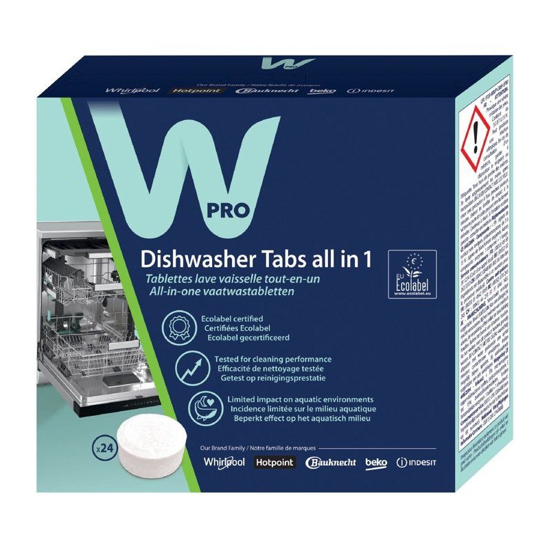 Tablettes lave-vaisselle - WPRO - NTB100 - Ecolabel - Multi-fonctions