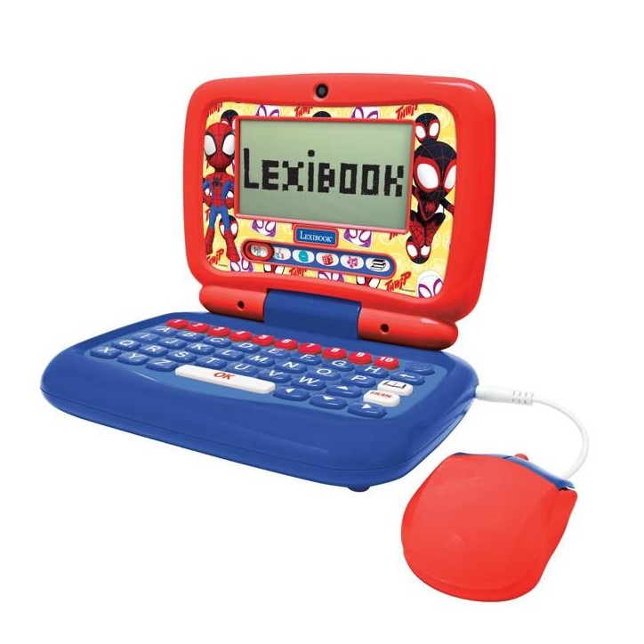 Ordinateur portable éducatif - Spidey parlant bilingue - Bilingue FR/EN - 40 activités - Écran 5,7x11,3 cm