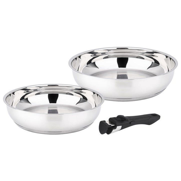 Poeles - BAUMALU - Comete - Set 2 pieces - 24 et 28 cm - Manche amovible
