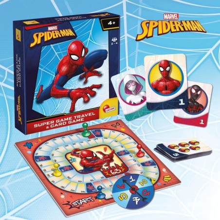 Spider-Man Sac a Dos Jeux de Voyage - Coffret jeux - LISCIANI - Sac a dos inclus
