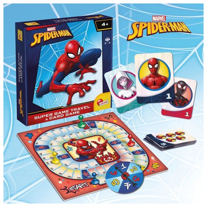 Spider-Man Sac a Dos Jeux de Voyage - Coffret jeux - LISCIANI - Sac a dos inclus