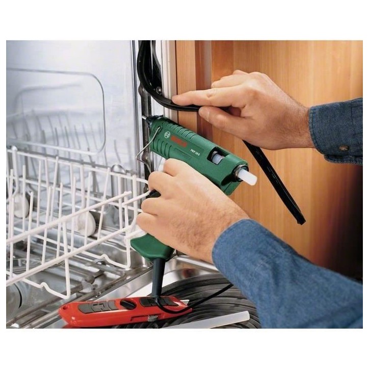Pistolet a colle BOSCH - PKP 18 E - Electrique - 7 min - Vert et noir - 10 cm - 11 mm Pistolet a colle BOSCH - PKP 18 E - Electrique - 7 min - Vert et noir - 10 cm - 11 mm