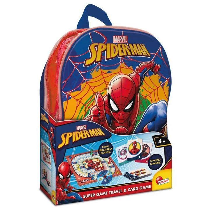 Spider-Man Sac a Dos Jeux de Voyage - Coffret jeux - LISCIANI - Sac a dos inclus