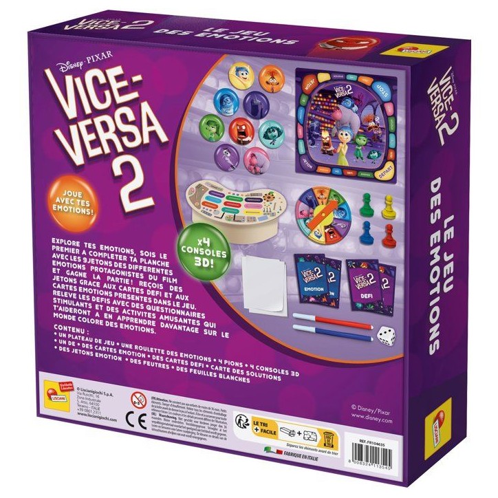 Vice-Versa 2 Le Jeu des Émotions - Jeu de société - LISCIANI - Émotions - Défis interactifs
