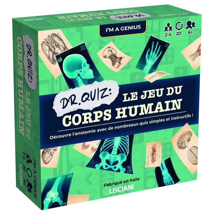 I'm Genius Dr Quiz Le Jeu du Corps Humain - Jeu éducatif scientifique - LISCIANI - Anatomie - Apprentissage ludique I'm Genius Dr Quiz Le Jeu du Corps Humain - Jeu éducatif scientifique - LISCIANI - Anatomie - Apprentissage ludique