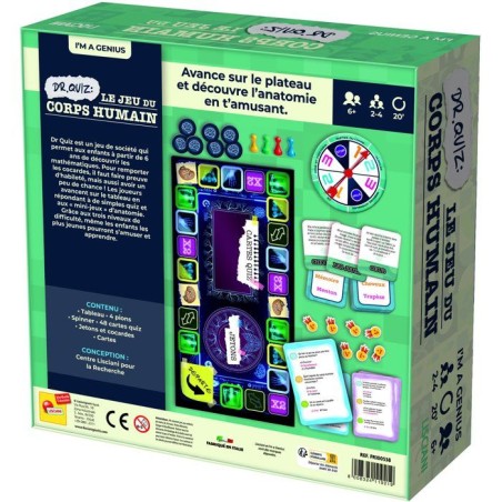 I'm Genius Dr Quiz Le Jeu du Corps Humain - Jeu éducatif scientifique - LISCIANI - Anatomie - Apprentissage ludique