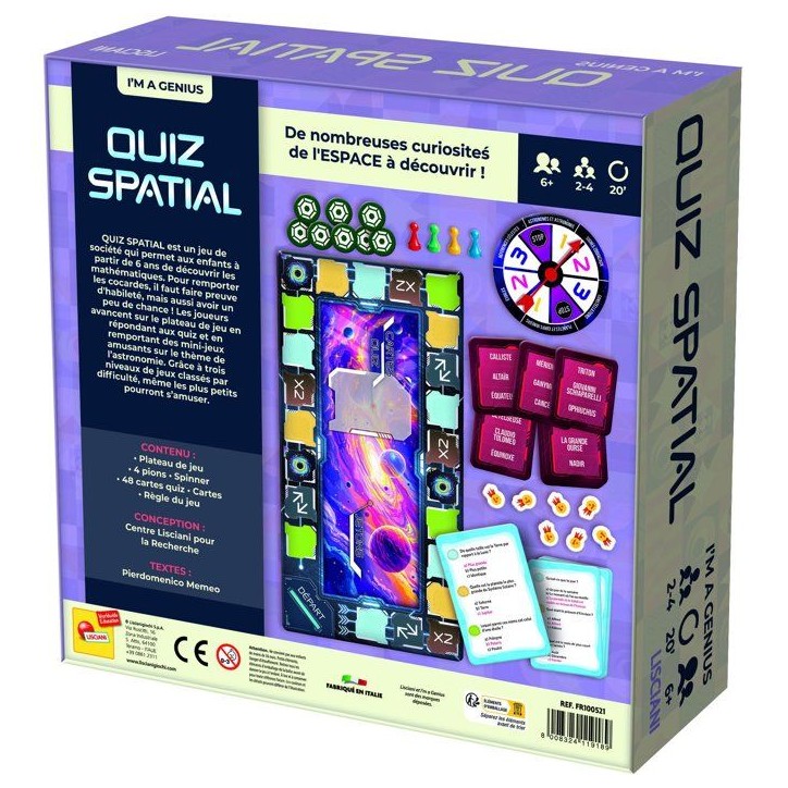 I'm Genius Quiz Spatial - Jeu éducatif - LISCIANI - Astronomie - Quiz interactifs I'm Genius Quiz Spatial - Jeu éducatif - LISCIANI - Astronomie - Quiz interactifs