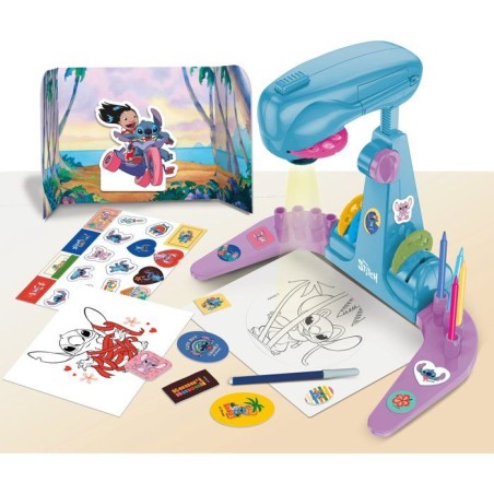 Projecteur de dessins avec accessoires - LISCIANI - Stitch - 32 images a tracer - Apprentissage du dessin