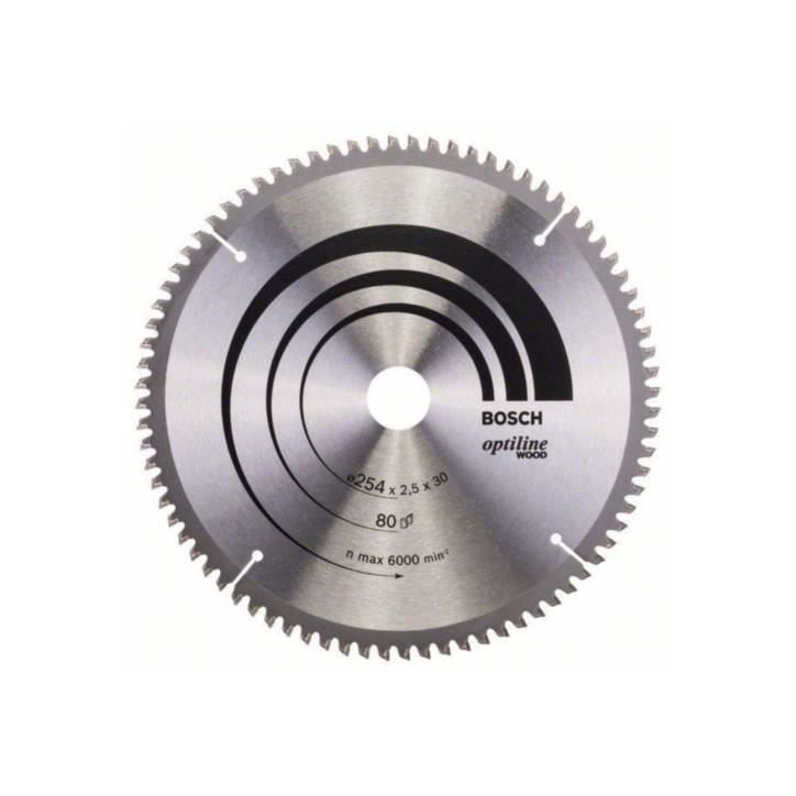 Lame de scie circulaire au carbure BOSCH PROFESSIONAL 254 x 30 x 2,5 mm (80 dents) - Bois Lame de scie circulaire au carbure BOSCH PROFESSIONAL 254 x 30 x 2,5 mm (80 dents) - Bois