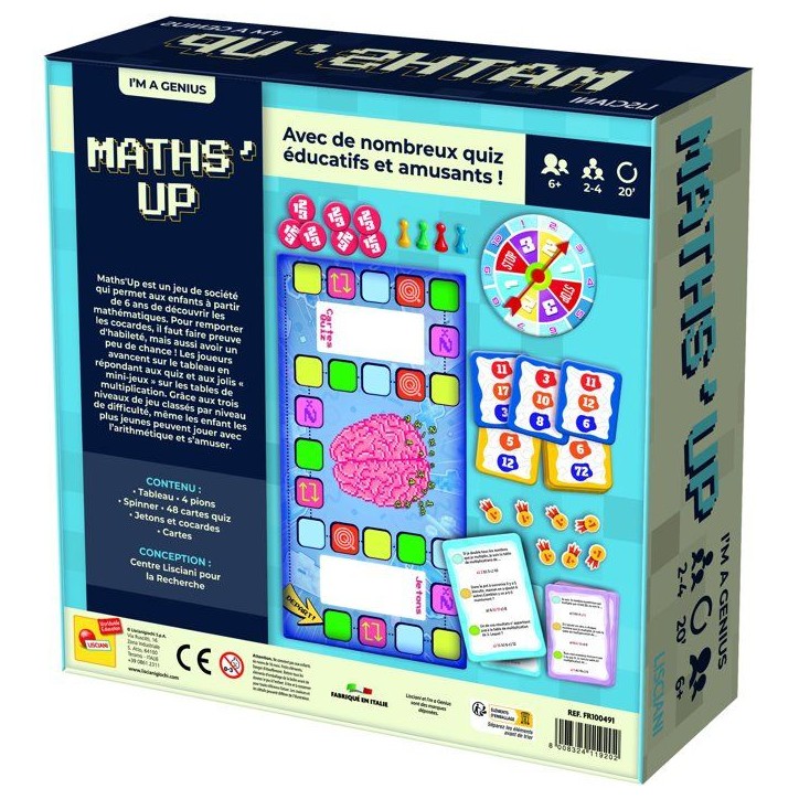 I'm Genius Maths'Up - Jeu éducatif de mathématiques - LISCIANI - Multiplications - Défis évolutifs I'm Genius Maths'Up - Jeu éducatif de mathématiques - LISCIANI - Multiplications - Défis évolutifs