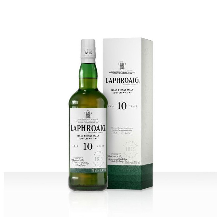Laphroaig - 10 ans - Islay Single Malt Scotch Whisky avec Étui - 40,0% Vol. - 70cl