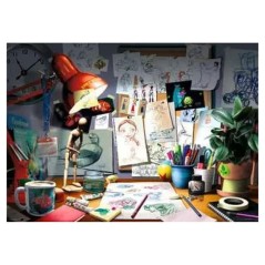 Puzzle 1000 pieces - RAVENSBURGER - 12000302 - Le bureau de l'artiste (Disney/Pixar) - 70 x 50 cm - a partir de 14 ans