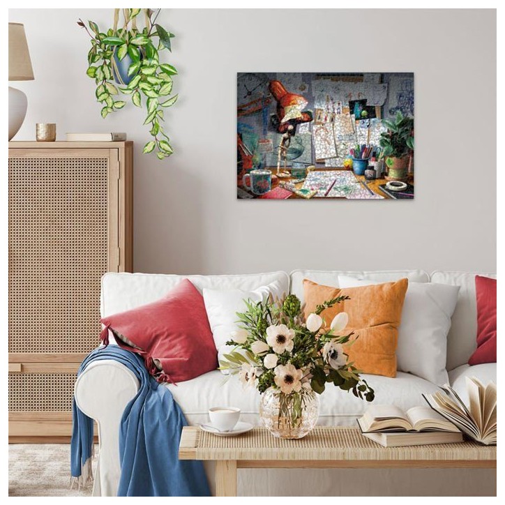 Puzzle 1000 pieces - RAVENSBURGER - 12000302 - Le bureau de l'artiste (Disney/Pixar) - 70 x 50 cm - a partir de 14 ans Puzzle 1000 pieces - RAVENSBURGER - 12000302 - Le bureau de l'artiste (Disney/Pixar) - 70 x 50 cm - a partir de 14 ans