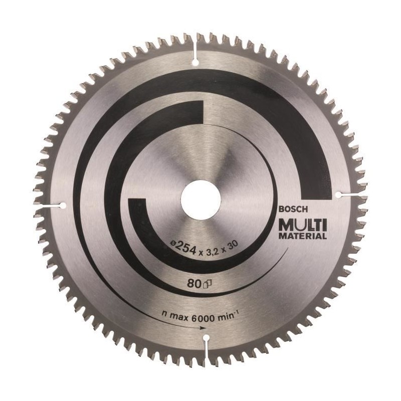 Lame de scie circulaire BOSCH 254 x 30 x 3,2 mm (80 dents) - Multimat