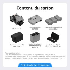 Drone caméra - DJI - Mini 5 Pro Fly More Combo DJI RC-N3 - Caméra CMOS 1 pouce - Détection d'obstacles omnidirectionnelle