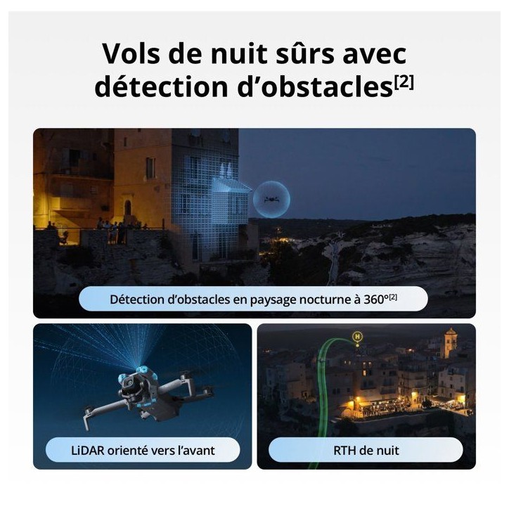 Drone caméra - DJI - Mini 5 Pro Fly More Combo DJI RC-N3 - Caméra CMOS 1 pouce - Détection d'obstacles omnidirectionnelle