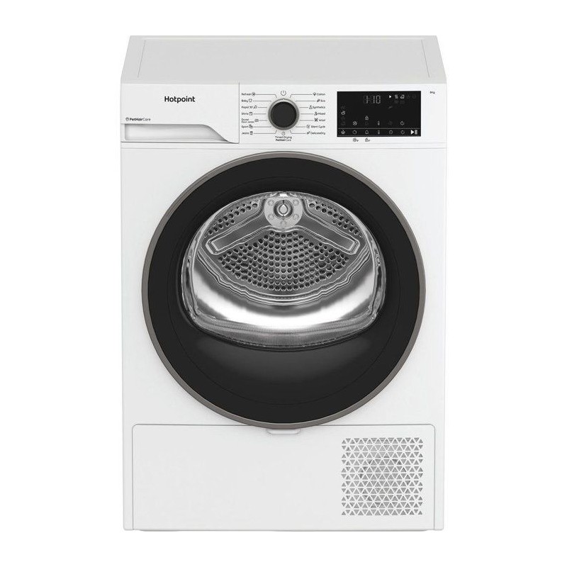 Seche-linge pompe a chaleur HOTPOINT CHD84MWBSEE - 8 kg - Induction -