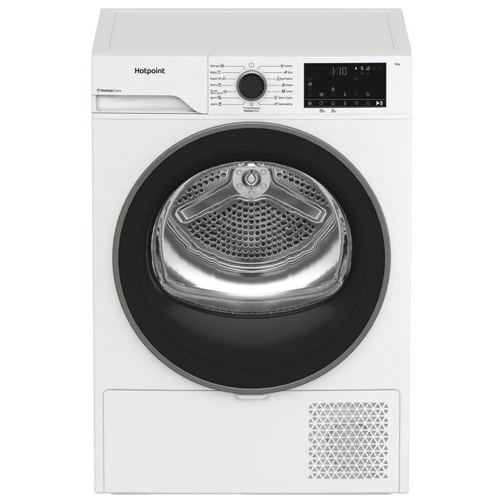 Seche-linge pompe a chaleur HOTPOINT CHD84MWBSEE - 8 kg - Induction - L60cm - Classe C - Blanc Seche-linge pompe a chaleur HOTPOINT CHD84MWBSEE - 8 kg - Induction - L60cm - Classe C - Blanc