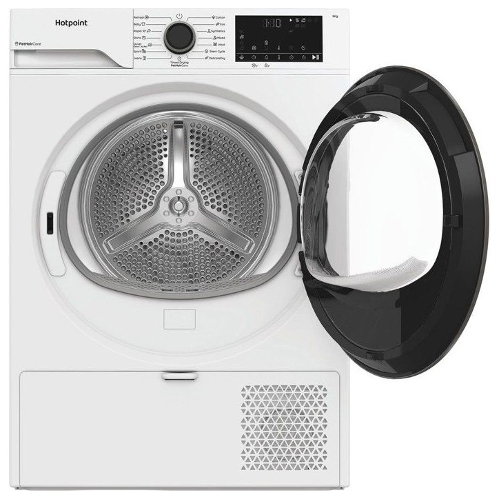 Seche-linge pompe a chaleur HOTPOINT CHD84MWBSEE - 8 kg - Induction - L60cm - Classe C - Blanc Seche-linge pompe a chaleur HOTPOINT CHD84MWBSEE - 8 kg - Induction - L60cm - Classe C - Blanc
