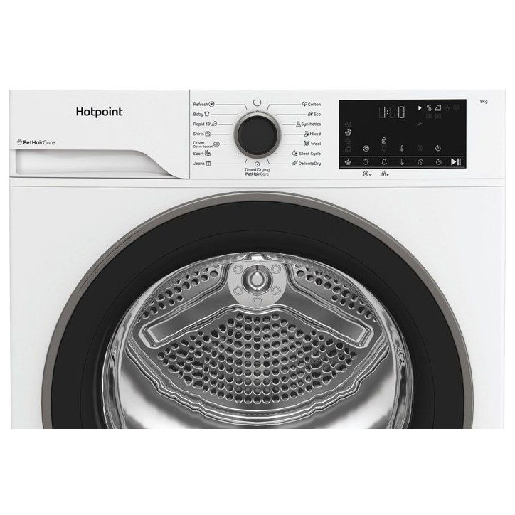 Seche-linge pompe a chaleur HOTPOINT CHD84MWBSEE - 8 kg - Induction - L60cm - Classe C - Blanc Seche-linge pompe a chaleur HOTPOINT CHD84MWBSEE - 8 kg - Induction - L60cm - Classe C - Blanc