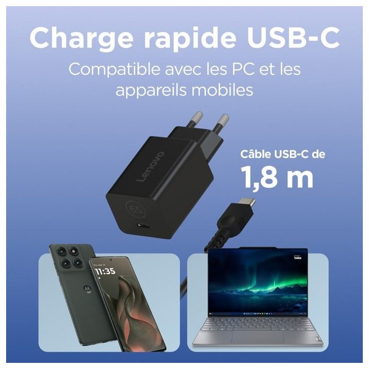 Alimentación Lenovo 65W Gan Nano Alimentación Lenovo 65W Gan Nano