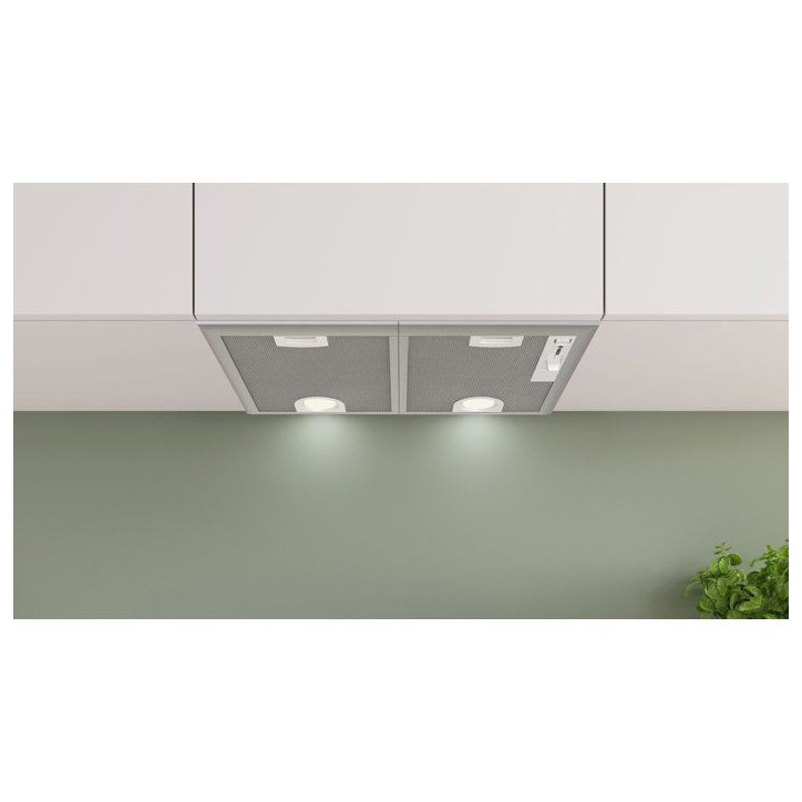 Groupe filtrant 53 cm - Bosch Serie 4 - metalLook - H 21,5 x L 50 x P 35 cm - 3 niveaux - 63 dB - classe energie D